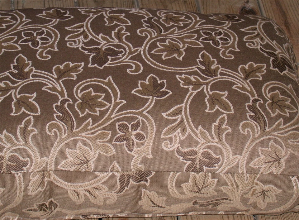Cojín de banco Jacquard súper cómodo ~ 53" x 20" x 6" ~ marrón topo bronce **NUEVO** Foto 4 de 4