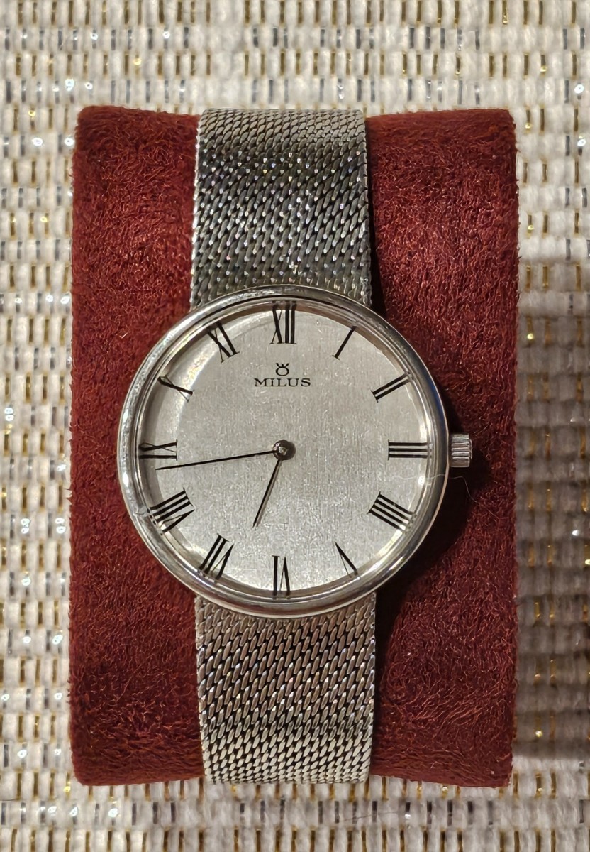 Vintage Milus Mechanical Wind Watch Cal 170 J 10294 Stainless Steel