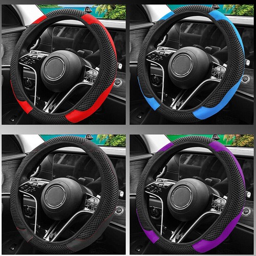 15"/38cm Auto Car Steering Wheel Cover Ice Silk Breathable Elastic Accessories - Picture 3 of 19