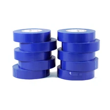 TapesSupply 10 Rolls Pack Blue Electrical Tape 3/4" x 66 ft