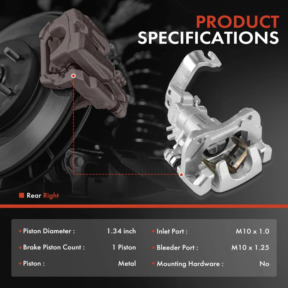 Pinza de freno trasera derecha pasajero con soporte para Honda Accord 1998-2007 Acura TSX Foto 2 de 4