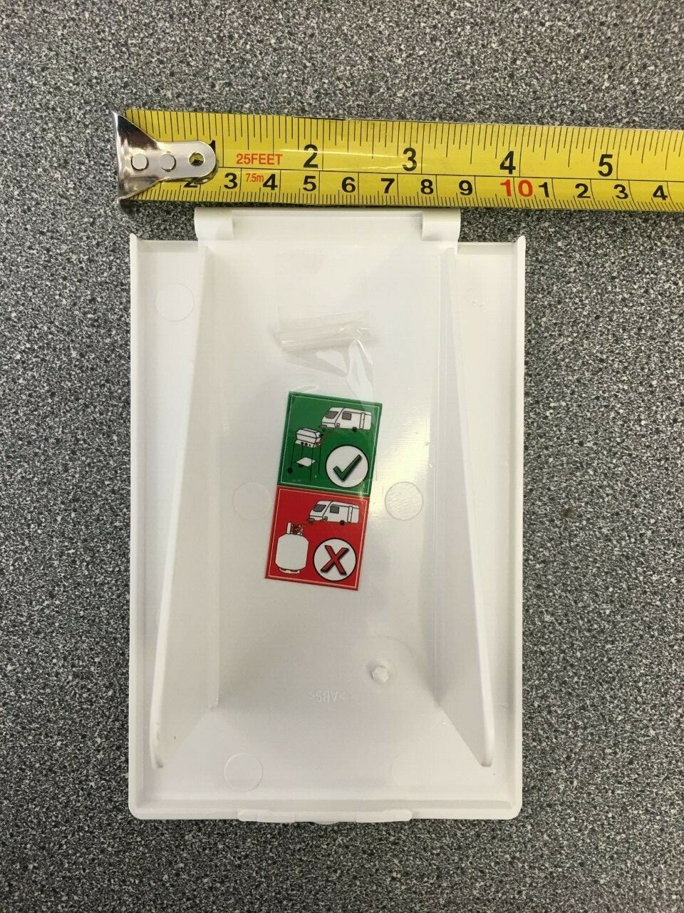 CARAVAN MOTORHOME GAS OUTLET BBQ POINT LID FLAP COVER 10cm X 16cm WHITE