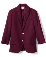 LANDS' END Big Boys 20 Burgundy Wool Blend Hopsack Blazer NWT 93