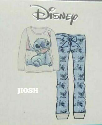 Disney Primark Damen Baumwollstich Pyjama Schlafanzug Set Nachtwäsche T-Shirt Unterteil Geschenk