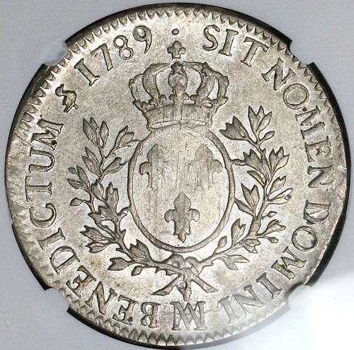 1789-MA NGC AU France Louis XVI Ecu Rare Marseille Mint Coin POP 1/1 (25061603C) - Picture 4 of 6