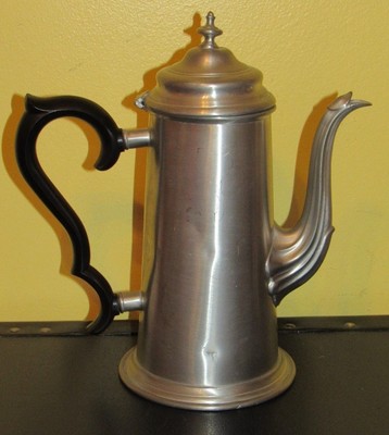 Antique English Pewter Coffee Tea Pot Leonard Hand Made in
