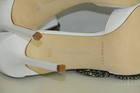 Escarpins Manolo Blahnik M EVOLU 105 - Talons Hauts Chaîne Blanche, Cuir, Pointures 37 à 40,5, Neufs