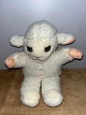 Vintage Baby Lamb Chop Shari Lewis Hand Puppet Pink White Plush 14" 1991