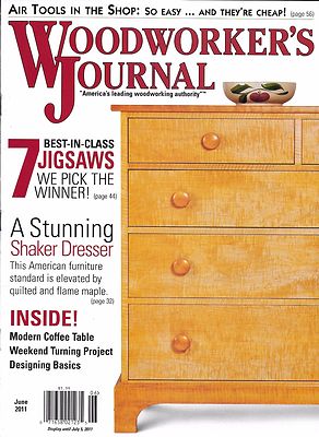 Woodworkers Journal Magazine Best Jigsaws Shaker Dresser Modern Coffee Table