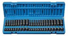 Grey Pneumatic 9748 1/4" Drive Standard And Deep Fraction And Metric Master Set