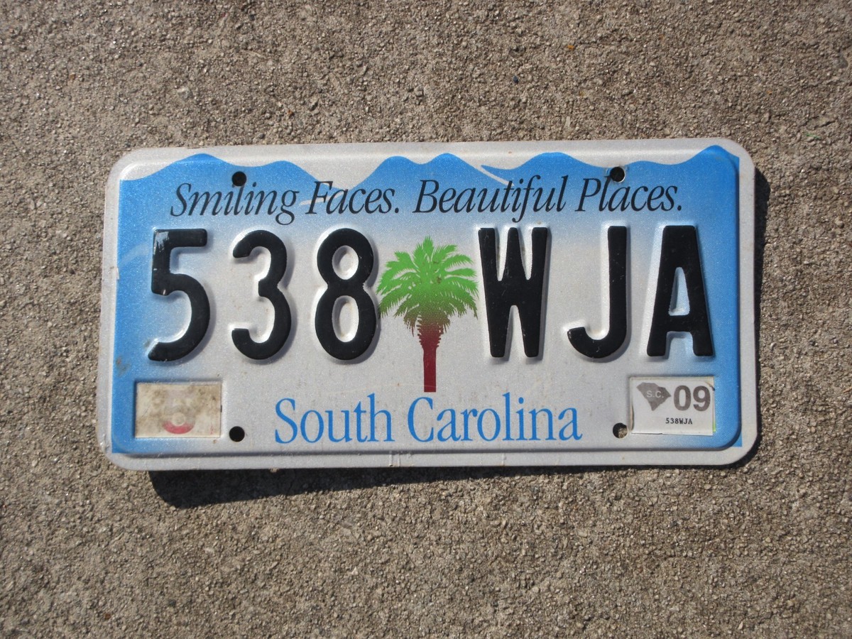 South Carolina Smiling Faces Beautiful Places License Plate 538
