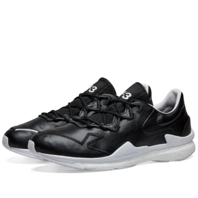 adidas Y-3 Adizero Runner Black White Mens Sneaker Schuhe Leather Yohji Yamamoto