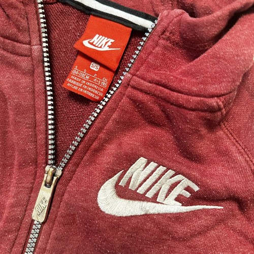 Nike Youth Full Zip Hoodie Sweatshirt Jacket Red Boys Size 5 (S) Outerwear Sport - Picture 2 of 5