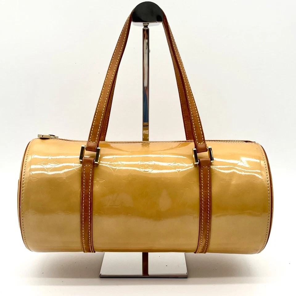 Louis Vuitton Vernis Monogram Yellow Patent Barrel Bag M91106 Vintage Authentic - Image 1 of 4