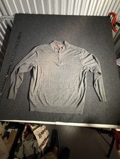 Chick-fil-A Team Style Gray Quarter-Zip Pullover Sweater