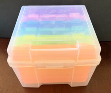 Photo Storage Box 5" x 7", Extra Large Transparent Plastic Photo Organizer Cr...