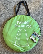 Portable Pop Up POD Changing Room Privacy Tent With Carry Case Green NWT