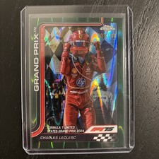 2025 Topps Chrome F1 Charles Leclerc #140 Forrest Green RayWave Refractor /140