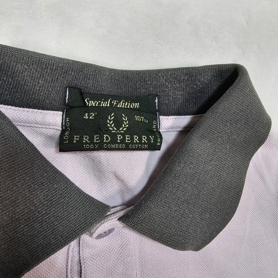 Camisa Polo De Colección Fred Perry Ropa Deportiva Piqué Para Hombres L 42 EE. UU. Edición Especial Inglaterra Foto 4 de 4