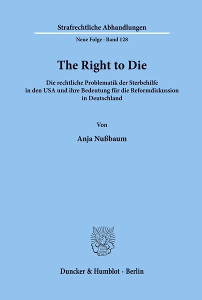 Anja NußBaum | The Right To Die. | Taschenbuch | Deutsch (2000) | 214 S.-image