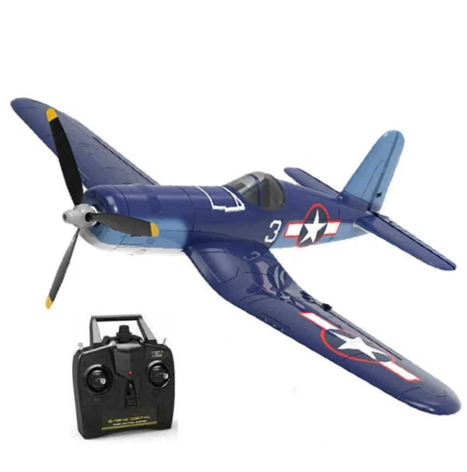 VOLANTEX F4U RC Plane 2.4G 4CH Remote Control Warbird Stunt Glider RTF Beginner - Image 2 of 4