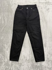 Vintage Levi's 550 Jeans Black Made In USA Relaxed Tapered Size 6 Misses Medium
