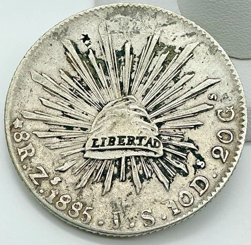 1885 Mexico 8 Reales — photo from the most recent tracked eBay sale