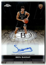 Ben Saraf Chrome NBA 2025 Auto