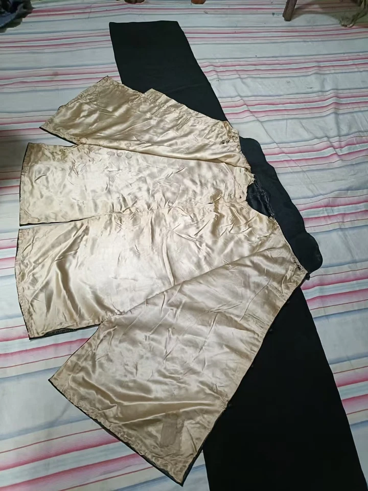 Antigua túnica de seda de la dinastía Qing china, disfraz bordado vintage coleccionable Foto 4 de 4