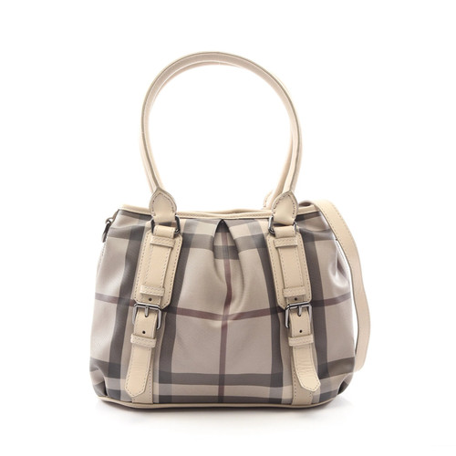 BURBERRY 2WAY Shoulder Bag Beige PVC #RCB9064