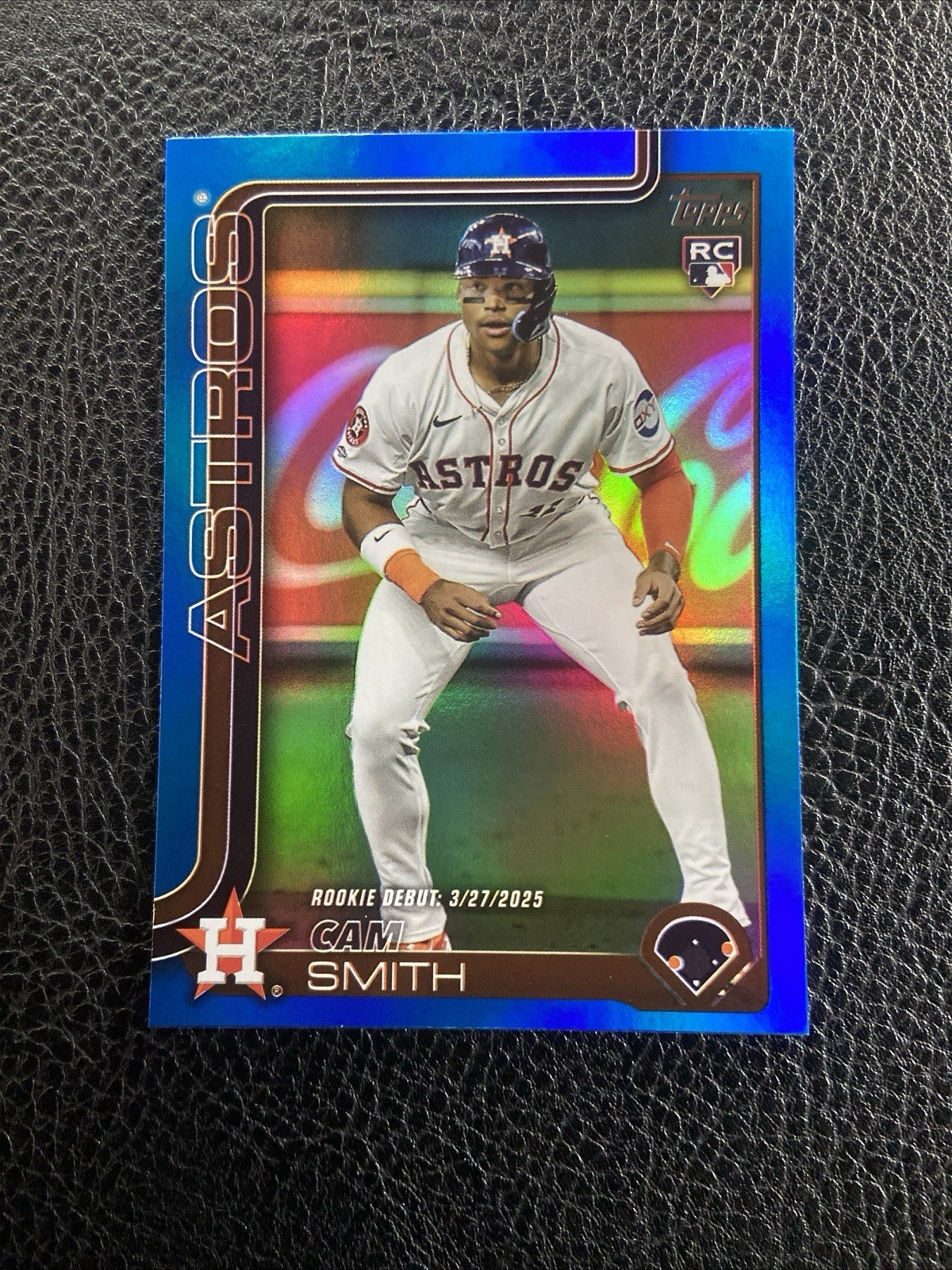 2025 Topps Update Cam Smith RC Rookie Debut Blue Rainbow Foil /150 Astros🔥🔥
