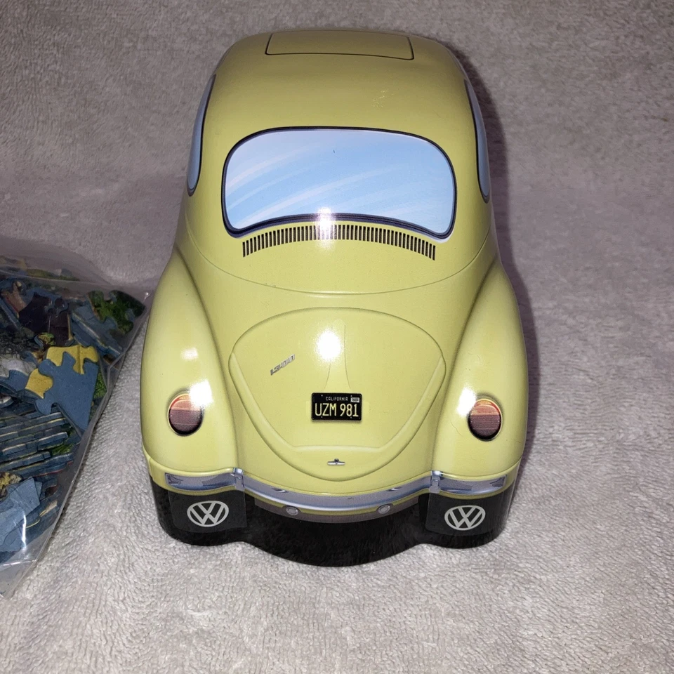 Rompecabezas de 550 piezas Eurographics VW Yellow Beetle Camping lata coleccionable Foto 4 de 4