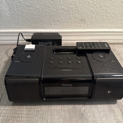 iHome iH9 Black iPod Dock And Radio - Includes Charger & Remote Pre-owned