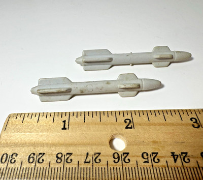 Vintage 1984 GI Joe Arah Whale Hovercraft - 2 Missiles ORIGINAL Parts