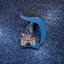 2025 Disney Pin Sleeping Beauty Castle D Mystery Key To Disneyland 70th RARE