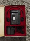 SONY Walkman Deluxe WM-3 Cassette Player Leather Case And Original Box As-Is