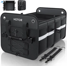 HOTOR Trunk Organizer for SUV – Car Storage 22.1×13.0×12.0, Black 