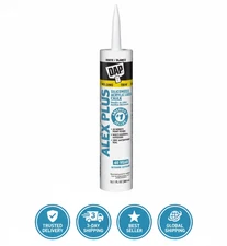 Acrylic Latex Caulk White 10.1 Oz Waterproof Sealant Indoor Outdoor Use