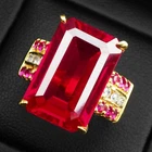 Precious Red Rubellite Tourmaline 14Ct 925 Sterling Silver Gold Handmade Rings