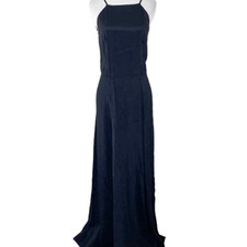 Reformation Noelle Sapphire Navy Backless Maxi Sz XXS Dress