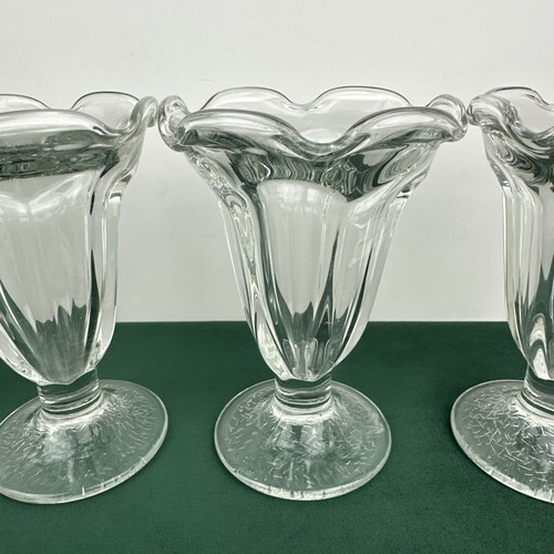 Vintage Icecream Glasses Sunday Soda Fountain Glass Libbey Lot/4 - Picture 4 of 23