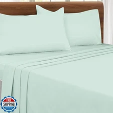 MALLONI HOME Queen Sheet Set - Double Brushed Microfiber Bedding Set Queen, 4