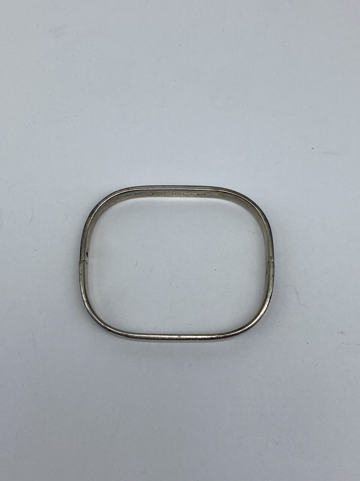 Sterling Silver Rectangular Shaped Hinged Bracele… - image 6