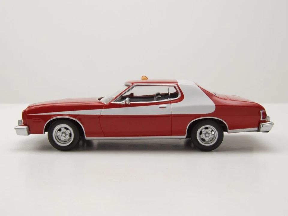 Ford Gran Torino 1975 Rosso Bianco Starsky Hutch Modellino Auto 1:43 Norev - Immagine 3 di 4