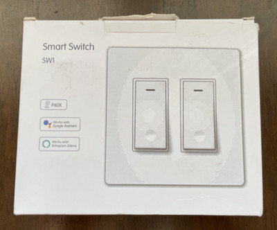 NIB Double Switch Smart Light Switch SW1 Wi-Fi  Alexa Google Assistant IFITT