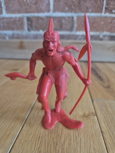 Vintage Marx Toys 6" Native American Indians Figure Toy 1964