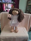 Vintage Cabbage Patch Kids Doll 1985 Long Brown Hair Brown Eyes One Dimple