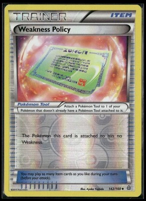 Weakness Policy #142/160 XY - Primal Clash 2015 Reverse Holo NM Pokemon TCG