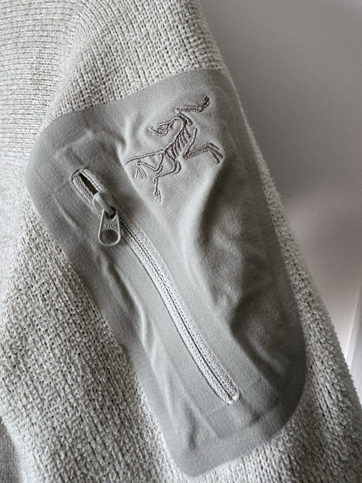 ARC'TERYX Giacca foderata in pile Arcteryx Polartec panna beige taglia XS ricamata full zip