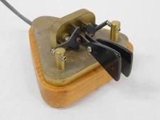 Vibroplex Brass Racer Iambic Paddle Vintage Ham Radio Telegraph Key (SN 09062)